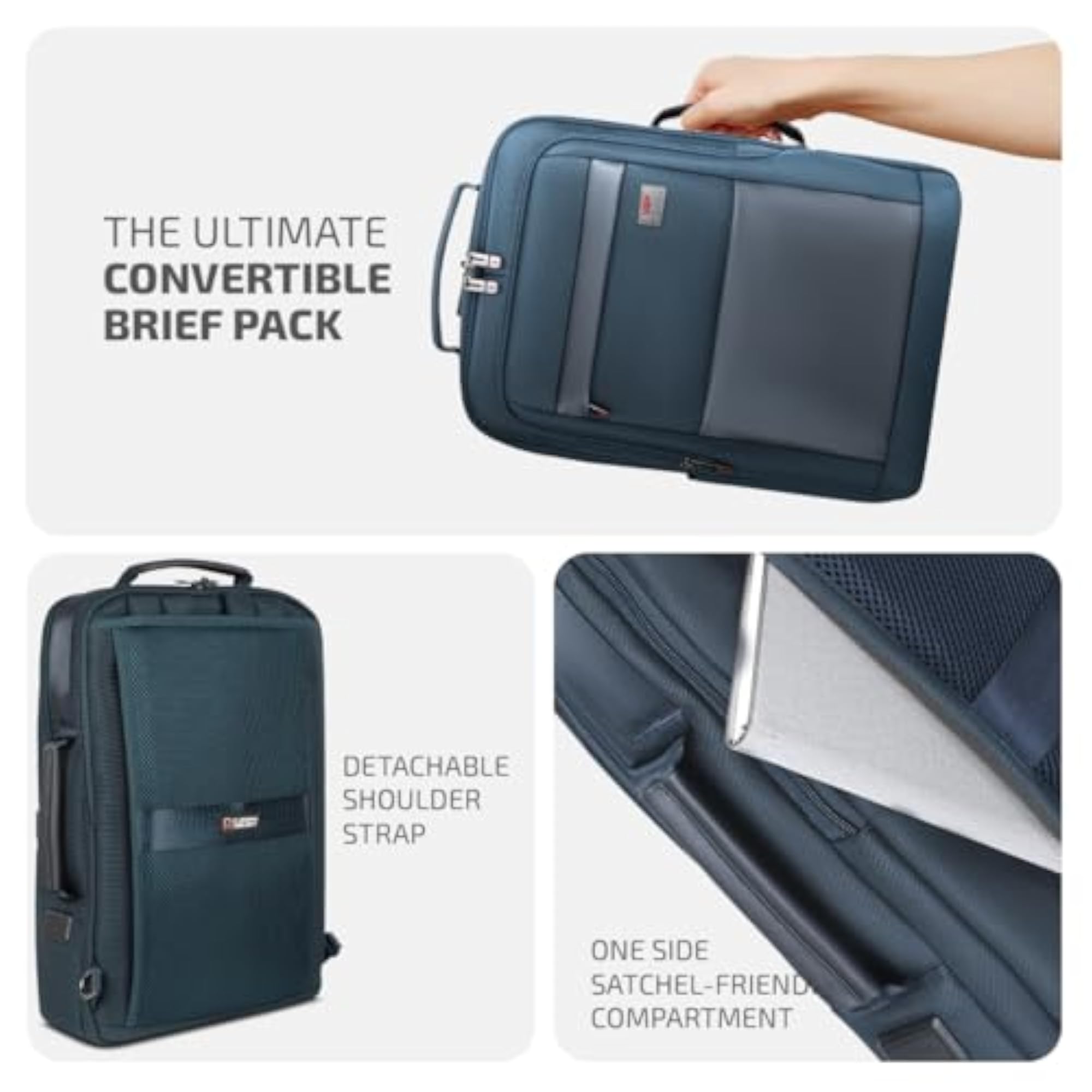 Legacy 17 Inch Convertible Laptop Backpack 30L + 5L Expandable